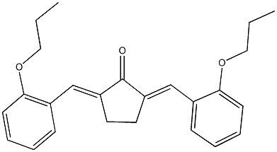 2,5-bis(2-propoxybenzylidene)cyclopentanone Struktur