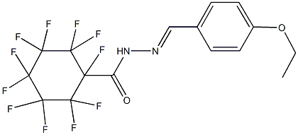 N'-(4-ethoxybenzylidene)-1,2,2,3,3,4,4,5,5,6,6-undecafluorocyclohexanecarbohydrazide Struktur