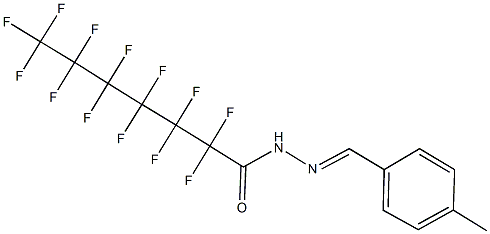 2,2,3,3,4,4,5,5,6,6,7,7,7-tridecafluoro-N'-(4-methylbenzylidene)heptanohydrazide Struktur