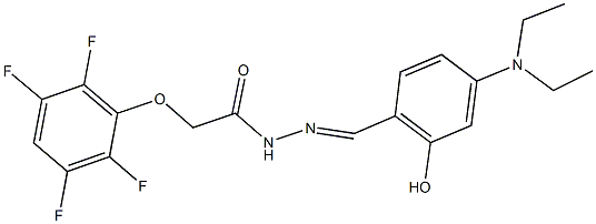 N'-[4-(diethylamino)-2-hydroxybenzylidene]-2-(2,3,5,6-tetrafluorophenoxy)acetohydrazide Struktur