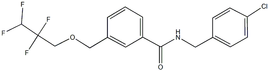 N-(4-chlorobenzyl)-3-[(2,2,3,3-tetrafluoropropoxy)methyl]benzamide Struktur