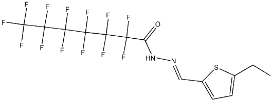 N'-[(5-ethyl-2-thienyl)methylene]-2,2,3,3,4,4,5,5,6,6,7,7,7-tridecafluoroheptanohydrazide Struktur