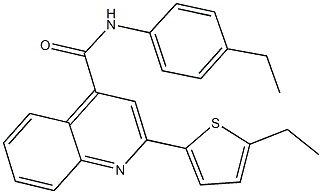 N-(4-ethylphenyl)-2-(5-ethyl-2-thienyl)-4-quinolinecarboxamide Struktur