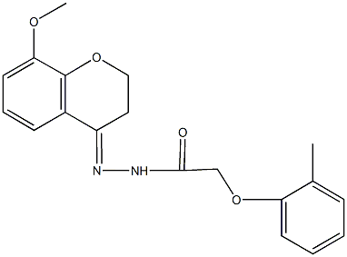 N'-(8-methoxy-2,3-dihydro-4H-chromen-4-ylidene)-2-(2-methylphenoxy)acetohydrazide Struktur