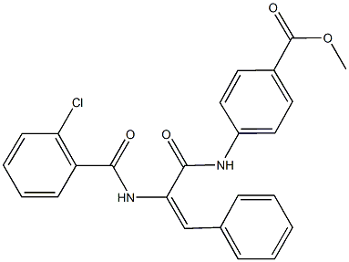 methyl 4-({2-[(2-chlorobenzoyl)amino]-3-phenylacryloyl}amino)benzoate Struktur