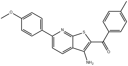 [3-amino-6-(4-methoxyphenyl)thieno[2,3-b]pyridin-2-yl](4-methylphenyl)methanone Struktur