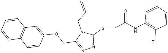 2-({4-allyl-5-[(2-naphthyloxy)methyl]-4H-1,2,4-triazol-3-yl}sulfanyl)-N-(2-chlorophenyl)acetamide Struktur