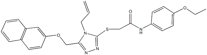 2-({4-allyl-5-[(2-naphthyloxy)methyl]-4H-1,2,4-triazol-3-yl}sulfanyl)-N-(4-ethoxyphenyl)acetamide Struktur