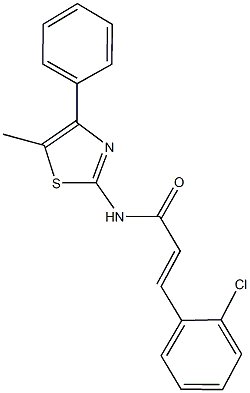 3-(2-chlorophenyl)-N-(5-methyl-4-phenyl-1,3-thiazol-2-yl)acrylamide Struktur