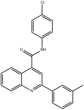 N-(4-chlorophenyl)-2-(3-methylphenyl)-4-quinolinecarboxamide Struktur