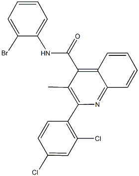 N-(2-bromophenyl)-2-(2,4-dichlorophenyl)-3-methyl-4-quinolinecarboxamide Struktur