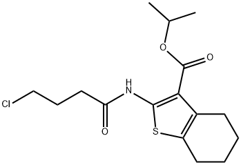 isopropyl 2-[(4-chlorobutanoyl)amino]-4,5,6,7-tetrahydro-1-benzothiophene-3-carboxylate Struktur