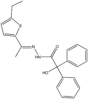 N'-[1-(5-ethyl-2-thienyl)ethylidene]-2-hydroxy-2,2-diphenylacetohydrazide Struktur