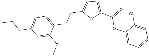 2-chlorophenyl 5-[(2-methoxy-4-propylphenoxy)methyl]-2-furoate Struktur