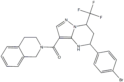 2-{[5-(4-bromophenyl)-7-(trifluoromethyl)-4,5,6,7-tetrahydropyrazolo[1,5-a]pyrimidin-3-yl]carbonyl}-1,2,3,4-tetrahydroisoquinoline Struktur