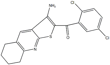 (3-amino-5,6,7,8-tetrahydrothieno[2,3-b]quinolin-2-yl)(2,5-dichlorophenyl)methanone Struktur