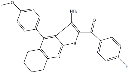 [3-amino-4-(4-methoxyphenyl)-5,6,7,8-tetrahydrothieno[2,3-b]quinolin-2-yl](4-fluorophenyl)methanone Struktur