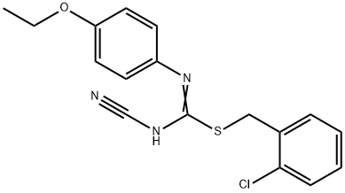 2-chlorobenzyl N'-cyano-N-(4-ethoxyphenyl)imidothiocarbamate Struktur