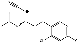 2,4-dichlorobenzyl N'-cyano-N-isopropylimidothiocarbamate Struktur