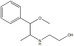 2-[(2-methoxy-1-methyl-2-phenylethyl)amino]ethanol Struktur