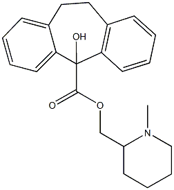 (1-methyl-2-piperidinyl)methyl 5-hydroxy-10,11-dihydro-5H-dibenzo[a,d]cycloheptene-5-carboxylate Struktur