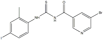 N-[(5-bromopyridin-3-yl)carbonyl]-N'-(4-iodo-2-methylphenyl)thiourea Struktur