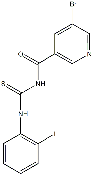 N-[(5-bromopyridin-3-yl)carbonyl]-N'-(2-iodophenyl)thiourea Struktur