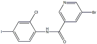 5-bromo-N-(2-chloro-4-iodophenyl)nicotinamide Struktur