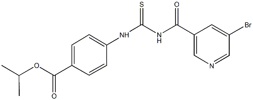 isopropyl 4-[({[(5-bromopyridin-3-yl)carbonyl]amino}carbothioyl)amino]benzoate Struktur