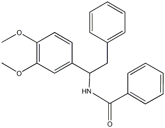 N-[1-(3,4-dimethoxyphenyl)-2-phenylethyl]benzamide Struktur