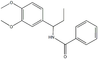 N-[1-(3,4-dimethoxyphenyl)propyl]benzamide Struktur