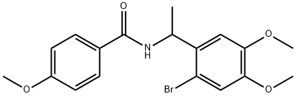 N-[1-(2-bromo-4,5-dimethoxyphenyl)ethyl]-4-methoxybenzamide Struktur