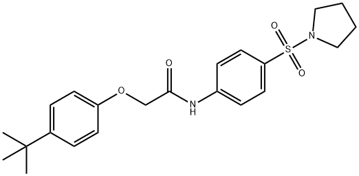 2-(4-tert-butylphenoxy)-N-[4-(1-pyrrolidinylsulfonyl)phenyl]acetamide Struktur