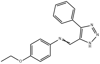 N-(4-ethoxyphenyl)-N-[(4-phenyl-1H-1,2,3-triazol-5-yl)methylene]amine Struktur