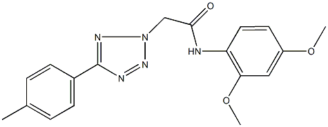 N-(2,4-dimethoxyphenyl)-2-[5-(4-methylphenyl)-2H-tetraazol-2-yl]acetamide Structure