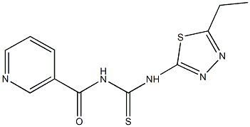 N-(5-ethyl-1,3,4-thiadiazol-2-yl)-N'-(3-pyridinylcarbonyl)thiourea Struktur