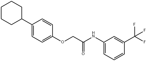 2-(4-cyclohexylphenoxy)-N-[3-(trifluoromethyl)phenyl]acetamide Struktur