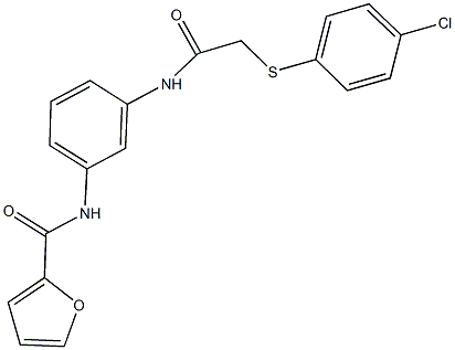 N-[3-({2-[(4-chlorophenyl)sulfanyl]acetyl}amino)phenyl]-2-furamide Struktur