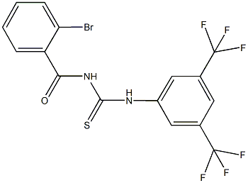 N-[3,5-bis(trifluoromethyl)phenyl]-N'-(2-bromobenzoyl)thiourea Struktur