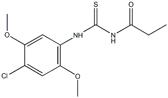 N-(4-chloro-2,5-dimethoxyphenyl)-N'-propionylthiourea Struktur