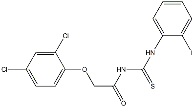 N-[(2,4-dichlorophenoxy)acetyl]-N'-(2-iodophenyl)thiourea Struktur