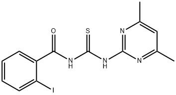 N-(4,6-dimethylpyrimidin-2-yl)-N'-(2-iodobenzoyl)thiourea Struktur