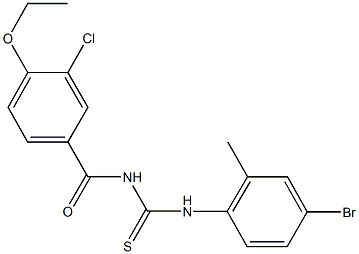 N-(4-bromo-2-methylphenyl)-N'-(3-chloro-4-ethoxybenzoyl)thiourea Struktur