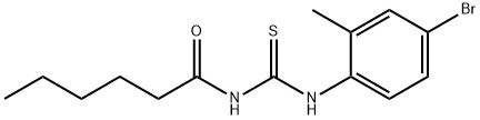 N-(4-bromo-2-methylphenyl)-N'-hexanoylthiourea Struktur