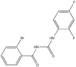 N-(2-bromobenzoyl)-N'-(2,4-difluorophenyl)thiourea Struktur