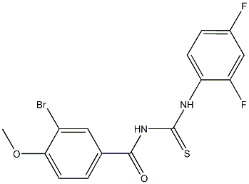 N-(3-bromo-4-methoxybenzoyl)-N'-(2,4-difluorophenyl)thiourea Struktur