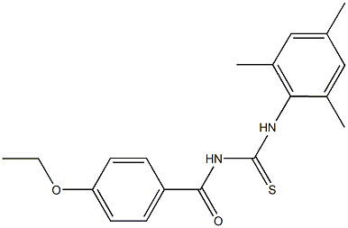 N-(4-ethoxybenzoyl)-N'-mesitylthiourea Struktur