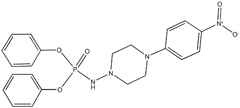 diphenyl 4-{4-nitrophenyl}-1-piperazinylamidophosphate Struktur