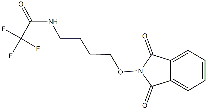 N-{4-[(1,3-dioxo-1,3-dihydro-2H-isoindol-2-yl)oxy]butyl}-2,2,2-trifluoroacetamide Struktur