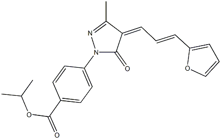 isopropyl 4-{4-[3-(2-furyl)-2-propenylidene]-3-methyl-5-oxo-4,5-dihydro-1H-pyrazol-1-yl}benzoate Struktur